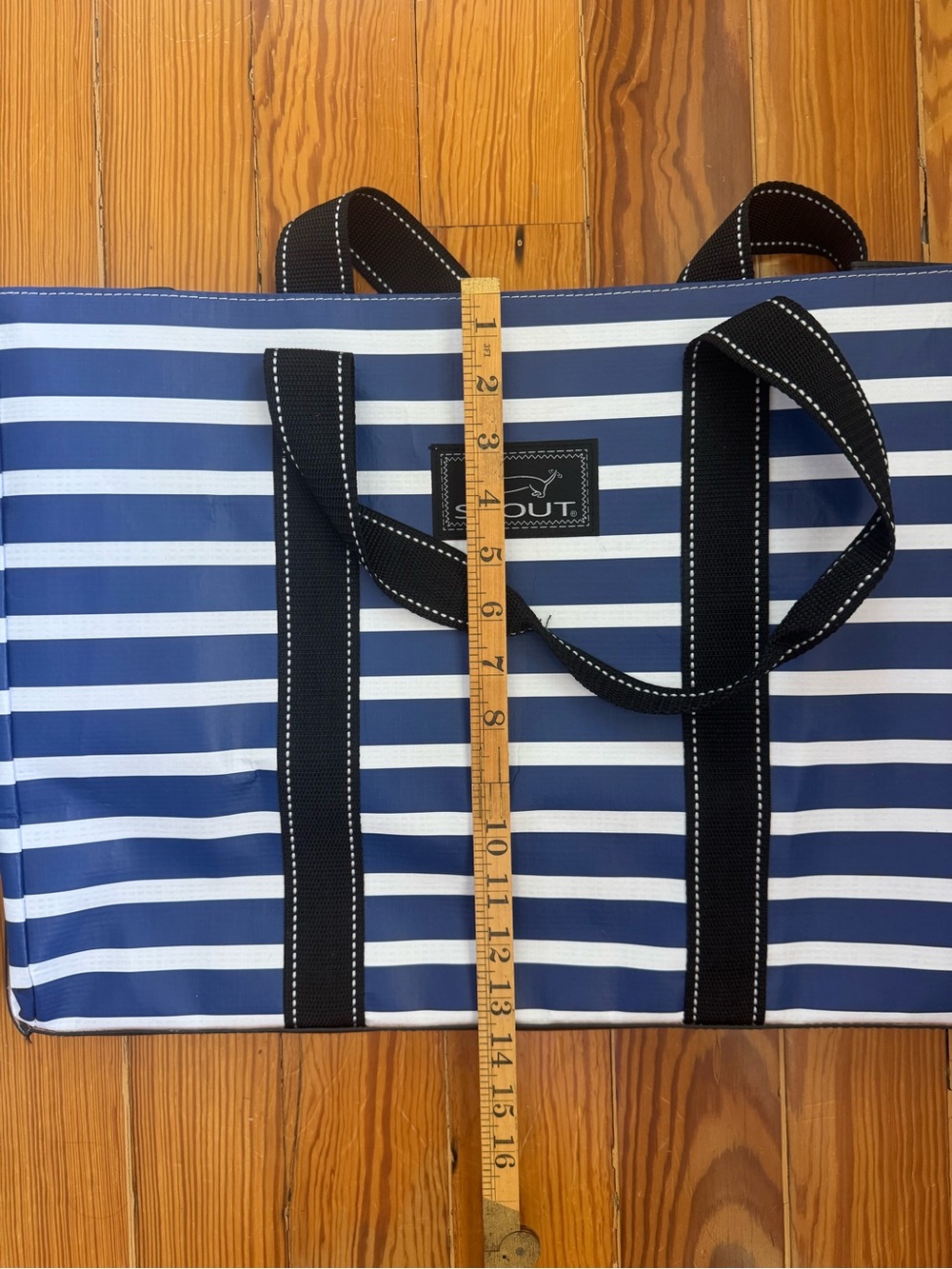 Scout Blue and White Deano Striped Tote - Picture 5 of 8